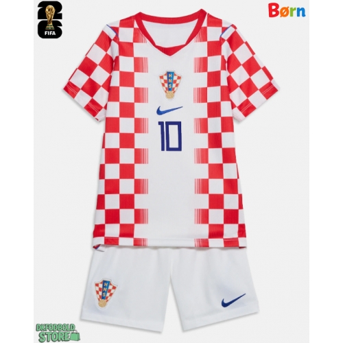 Kroatien Luka Modric #10 Replika Babytøj Hjemmebanesæt Børn VM 2026 Kortærmet (+ Korte bukser)